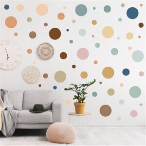 264 Pcs Polka Dot Wall Decals Kids Wall Stickers Nursery Classroom Peel Stick